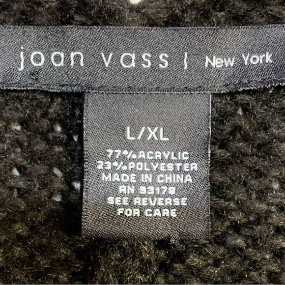 Joan Vass New York~Women's Oversized Wide Stripe Open Front Cardigan~Sz L/XL - Picture 15 of 16